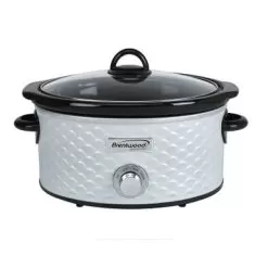 Brentwood Scallop Pattern 4.5 Quart Slow Cooker - Blue -Appliance Shop bf4878c9 ba64 4e82 b255 344c4b651ec5