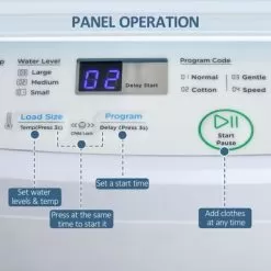 HOMCOM 2-In-1 Washing Machine And Spin Dryer, Automatic Portable Washer With Wheels, 10 Lb. Capacity - 18" X 18.5" X 32.75" - 18" X 18.5" X 32.75" - White -Appliance Shop c039952f 745d 4087 b34f ed6b32612a53