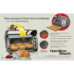 Hamilton Beach - 6 Slice Easy Reach Convection Toaster Oven Silver 21 Hamilton Beach - 6 Slice Easy Reach Convection Toaster Oven Silver -Appliance Shop c0bd5db4 e455 4c24 9a7f 57acc9a62095