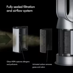 Dyson - Purifier Hot+Cool - HP07 - Smart Tower Air Purifier, Heater And Fan - White/Silver -Appliance Shop c133e25c 79a3 4621 8652 ad7f5031cc9a
