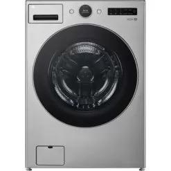 LG - 4.5 Cu. Ft. High-Efficiency Smart Front Load Washer With Steam And TurboWash 360 - Graphite Steel