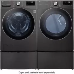 LG 5.0-Cu. Ft. Front Load Washer With Built-In Intelligence, Black Steel -Appliance Shop c1744031 8989 5a62 8780 b716c99c9cab
