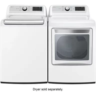 LG - 5.3 Cu. Ft. High-Efficiency Smart Top Load Washer With 4-Way Agitator And TurboWash3D - White 10 LG - 5.3 Cu. Ft. High-Efficiency Smart Top Load Washer With 4-Way Agitator And TurboWash3D - White - Image 8