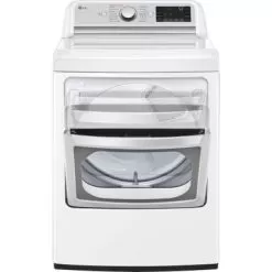 LG - 7.3 Cu. Ft. Smart Gas Dryer With Steam And Sensor Dry - White -Appliance Shop c2082e5e 04b9 52d7 9e13 2866e3ef0103