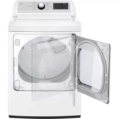 LG - 7.3 Cu. Ft. Smart Electric Dryer With EasyLoad Door - White 7 LG - 7.3 Cu. Ft. Smart Electric Dryer With EasyLoad Door - White - Image 5