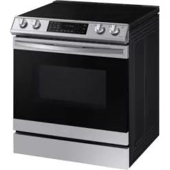Samsung - 6.3 Cu. Ft. Front Control Slide-In Electric Convection Range With Air Fry & Wi-Fi, Fingerprint Resistant - Stainless Steel -Appliance Shop c371bf15 f2a9 59bd 9c42 fb769b3b8d29