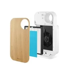 OVAL AIR 3-Stage H13 True HEPA 5-in-1 Air Purifier For Rooms Up To 600 Sq. Ft. Reduces Allergies, Asthma, Pets, Odor, Smoke - Light Wood -Appliance Shop c4311aaf 5724 4016 9789 d1eb095e9205