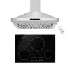 2 Piece Kitchen Package With 30" Induction Cooktop & 30" Ducted Wall Mount Range Hood - Silver -Appliance Shop c4eb6bca 7da3 4798 b9bd b346f400368c