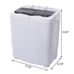 Compact Twin Tub Semi-automatic Washing Machine - Grey -Appliance Shop c5663ef5 c885 46e1 a9b7 70655fc546a7