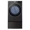 LG DLGX4201B 7.4 Cu.ft. Ultra Large Capacity Gas Dryer - Black Steel - Black