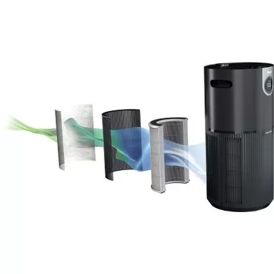 Shark - Clean Sense Air Purifier MAX With Odor Neutralizer Technology, 1200-sq. Ft, HEPA Filter - Black 4 Shark - Clean Sense Air Purifier MAX With Odor Neutralizer Technology, 1200-sq. Ft, HEPA Filter - Black - Image 2