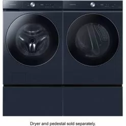 Samsung - BESPOKE 5.3 Cu. Ft. Ultra Capacity Front Load Washer With AI OptiWash And Auto Dispense - Brushed Navy -Appliance Shop c80afcc9 9971 5b0b ae14 ac89e7202d43