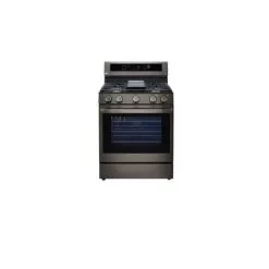 LG LRGL5825D 5.8 Cu Ft. Smart Wi-Fi Enabled True Convection InstaView Gas Range With Air Fry - Black Stainless Steel - Black Stainless Steel