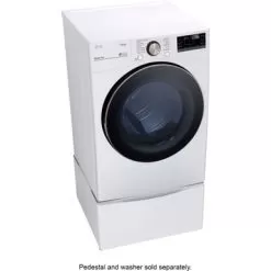 LG - 7.4 Cu. Ft. Stackable Smart Gas Dryer With Steam And Built-In Intelligence - White -Appliance Shop c83b3019 cf72 599a 855c fc1dfaa18af1