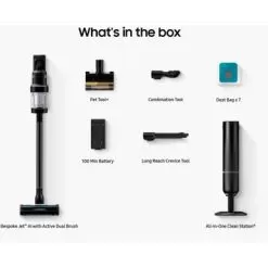 Samsung - BESPOKE Jet AI Cordless Stick Vacuum With All-in-One Clean Station - Satin Black -Appliance Shop c8475254 f800 59f2 a378 553c4f982fa4