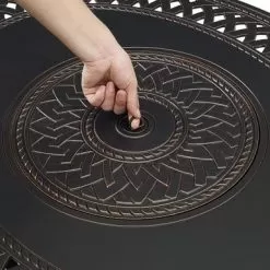 Fire Sense - James Oval Aluminum LPG Fire Pit - Antique Bronze -Appliance Shop c875b2cf 775d 50f1 90b0 bbee4279d5e5