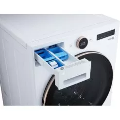 LG - 5.0 Cu. Ft. High-Efficiency Smart Front Load Washer With Steam And TurboWash 360 - White -Appliance Shop c92b4f24 a373 5b31 893f 783ffe312081