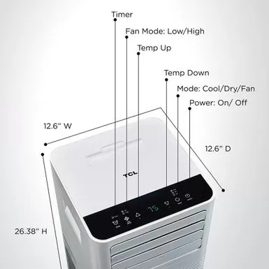 TCL 7,500 BTU Smart Portable Air Conditioner 9 TCL 7,500 BTU Smart Portable Air Conditioner - Image 7