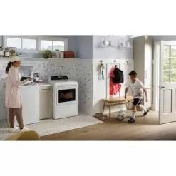 GE - 7.4 Cu. Ft. Front Load Electric Dryer With Sensor Dry - White On White -Appliance Shop ca978f04 9d1c 5eec b989 68d7cdfc0734