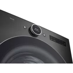 LG - 7.4 Cu. Ft. Stackable Smart Electric Dryer With TurboSteam - Black Steel -Appliance Shop cad4c198 94ff 59a0 8236 2e9342f4cb7e