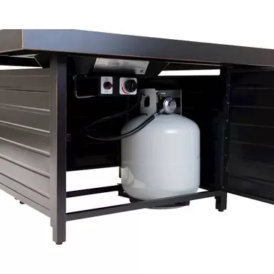 Fire Sense - Langhorne Square Aluminum LPG Fire Pit - Antique Bronze 11 Fire Sense - Langhorne Square Aluminum LPG Fire Pit - Antique Bronze - Image 9