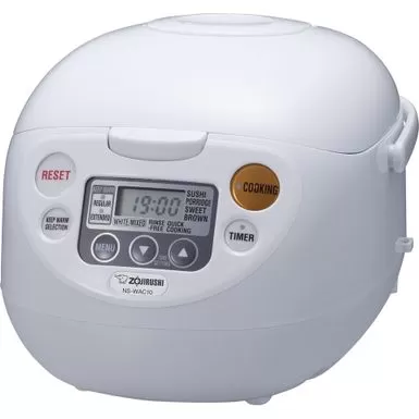 Zojirushi NS-WAC10WD White Fuzzy Logic 5.5-Cup Rice Cooker And Warmer - Zojirushi Fuzzy Logic 5.5-Cup Rice Cooker/Warmer 4 Zojirushi NS-WAC10WD White Fuzzy Logic 5.5-Cup Rice Cooker And Warmer - Zojirushi Fuzzy Logic 5.5-Cup Rice Cooker/Warmer - Image 2