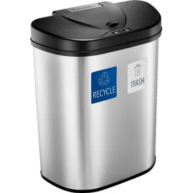 Insignia™ - 18 Gal. Automatic Trash Can With Recycle And Waste Divider - Stainless Steel 11 Insignia™ - 18 Gal. Automatic Trash Can With Recycle And Waste Divider - Stainless Steel - Image 9