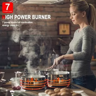 Gasland Chef 30"Built-in Radiant Electric Cooktop With 4 Burners, Electric Ceramic Cooktop Knob Control, 240V - Black 4 Gasland Chef 30"Built-in Radiant Electric Cooktop With 4 Burners, Electric Ceramic Cooktop Knob Control, 240V - Black - Image 2