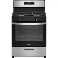 Whirlpool - 5.1 Cu. Ft. Freestanding Gas Range With Broiler Drawer - Stainless Steel