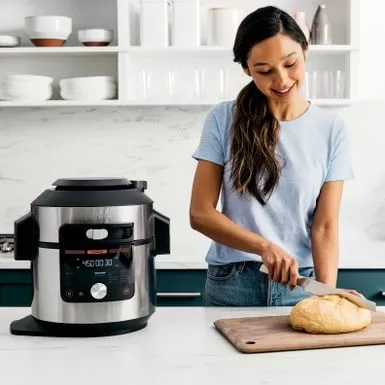 Ninja - Foodi 14-in-1 8qt. XL Pressure Cooker & Steam Fryer With SmartLid - Stainless/Black 9 Ninja - Foodi 14-in-1 8qt. XL Pressure Cooker & Steam Fryer With SmartLid - Stainless/Black - Image 7