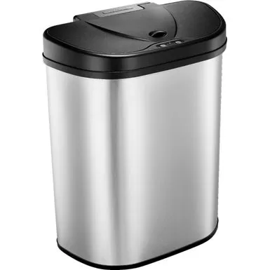 Insignia™ - 18 Gal. Automatic Trash Can With Recycle And Waste Divider - Stainless Steel 4 Insignia™ - 18 Gal. Automatic Trash Can With Recycle And Waste Divider - Stainless Steel - Image 2