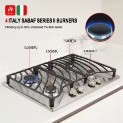 Gasland Chef 30" Gas Stovetop Stainless Steel 4 Italy Sabaf Burner Built-in Gas Cooktop NG/LPG Convertible - Black 16 Gasland Chef 30" Gas Stovetop Stainless Steel 4 Italy Sabaf Burner Built-in Gas Cooktop NG/LPG Convertible - Black -Appliance Shop d31a72a8 cecc 4df1 a43f 5fb8ef833411