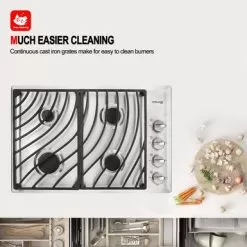 Gasland Chef 30" Built-in Gas Cooktop Stainless Steel 4 Italy Sabaf Burner NG/LPG Convertible Gas Stovetop - Black 16 Gasland Chef 30" Built-in Gas Cooktop Stainless Steel 4 Italy Sabaf Burner NG/LPG Convertible Gas Stovetop - Black -Appliance Shop d3672d75 c62f 443a b310 448e465946be