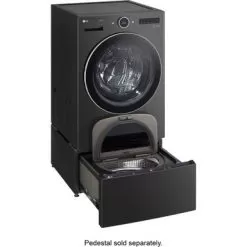 LG - 5.0 Cu. Ft. High-Efficiency Stackable Smart Front Load Washer With Steam And TurboWash 360 - Black Steel 26 LG - 5.0 Cu. Ft. High-Efficiency Stackable Smart Front Load Washer With Steam And TurboWash 360 - Black Steel -Appliance Shop d52604a5 8b6e 5369 96e1 5590464d015e