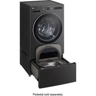 LG - 5.0 Cu. Ft. High-Efficiency Stackable Smart Front Load Washer With Steam And TurboWash 360 - Black Steel 7 LG - 5.0 Cu. Ft. High-Efficiency Stackable Smart Front Load Washer With Steam And TurboWash 360 - Black Steel - Image 5