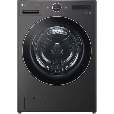 LG - 5.0 Cu. Ft. High-Efficiency Stackable Smart Front Load Washer With Steam And TurboWash 360 - Black Steel 3 LG - 5.0 Cu. Ft. High-Efficiency Stackable Smart Front Load Washer With Steam And TurboWash 360 - Black Steel