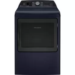 GE Profile - 7.3 Cu. Ft. Smart Electric Dryer With Fabric Refresh, Steam, And Washer Link - Sapphire Blue