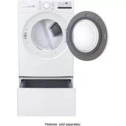 LG - 7.4 Cu. Ft. Stackable Electric Dryer With FlowSense - White -Appliance Shop d8712262 7fb5 549e 91df f093944c0f9b