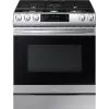 Samsung - 6.0 Cu. Ft. Front Control Slide-In Gas Convection Range With Air Fry & Wi-Fi, Fingerprint Resistant - Stainless Steel
