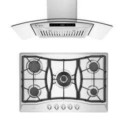 2 Piece Kitchen Appliances Packages Including 30" Gas Cooktop And 36" Island Range Hood - 30"