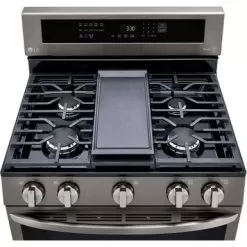 LG 5.8-Cu. Ft. Gas Convection Smart Range With AirFry And InstaView, Black Stainless Steel -Appliance Shop d9448608 3a3a 424e b61f 142571073022