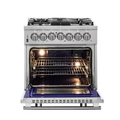 Forno 30 Inch Cossato Stainless Duel Fuel Electric Gas Range -Appliance Shop d94a87c5 7421 41b6 ae85 961482983c2f