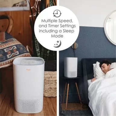 Crane True HEPA Air Purifier With UV Light For Rooms Up To 250 Sq. Ft. - White 6 Crane True HEPA Air Purifier With UV Light For Rooms Up To 250 Sq. Ft. - White - Image 4