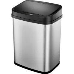Insignia™ - 3 Gal. Automatic Trash Can - Stainless Steel
