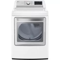 LG - 7.3 Cu. Ft. Smart Gas Dryer With Steam And Sensor Dry - White