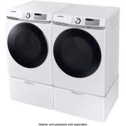 Samsung - 7.5 Cu. Ft. Stackable Smart Electric Dryer With Steam Sanitize+ - White -Appliance Shop dbb42328 a78c 51e7 85bf 57e86b90a20c