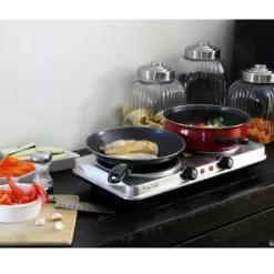 MegaChef Portable Dual Vitro-Ceramic Infrared Cooktop - Hot Plate - 2 - Silver -Appliance Shop dc8b14c4 101e 4c91 a6a0 7236ea766f45