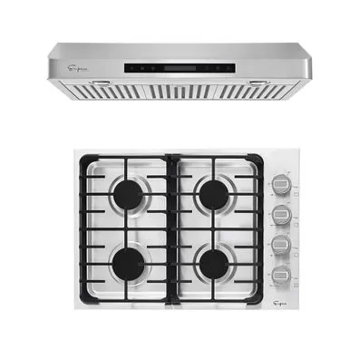 2 Piece Kitchen Appliances Packages Including 30" Gas Cooktop And 36" Under Cabinet Range Hood - 30" 3 2 Piece Kitchen Appliances Packages Including 30" Gas Cooktop And 36" Under Cabinet Range Hood - 30"