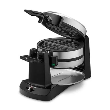 Cuisinart - Double Flip Belgian Waffle Maker - Stainless Steel & Black 6 Cuisinart - Double Flip Belgian Waffle Maker - Stainless Steel & Black - Image 4