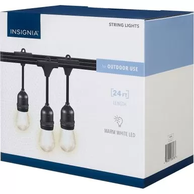 Insignia™ - 24 Ft. Outdoor String Lights - White 10 Insignia™ - 24 Ft. Outdoor String Lights - White - Image 8